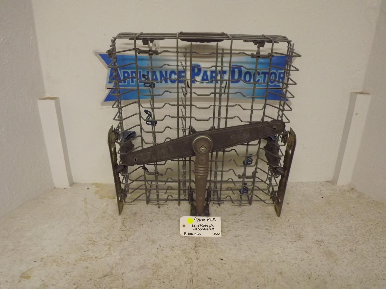 KitchenAid Dishwasher W10728863 W10056270 Upper Rack Used KitchenAid Dishwasher W10728863 W10056270 Upper Rack Used
